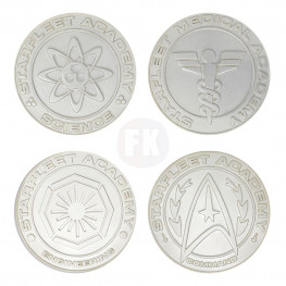 Star Trek Set of 4 Starfleet Division Medallions Limited Edition (silver plated)
